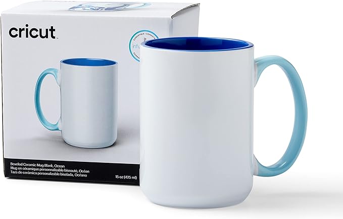 Cricut Taza biselada en blanco